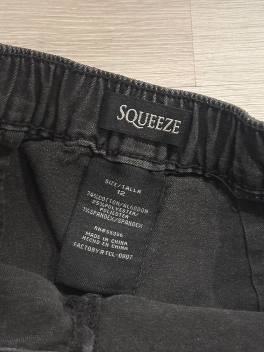 Squeeze Black Pleated Denim Skort View 3